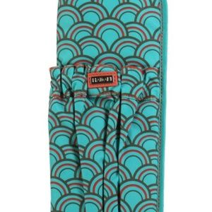 Curling Iron Holder Cover Teal Rainbow Hair